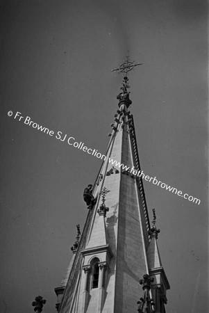 THE CHURCH SPIRES OF DROGHEDA, STEEPLEJACK AT WORK